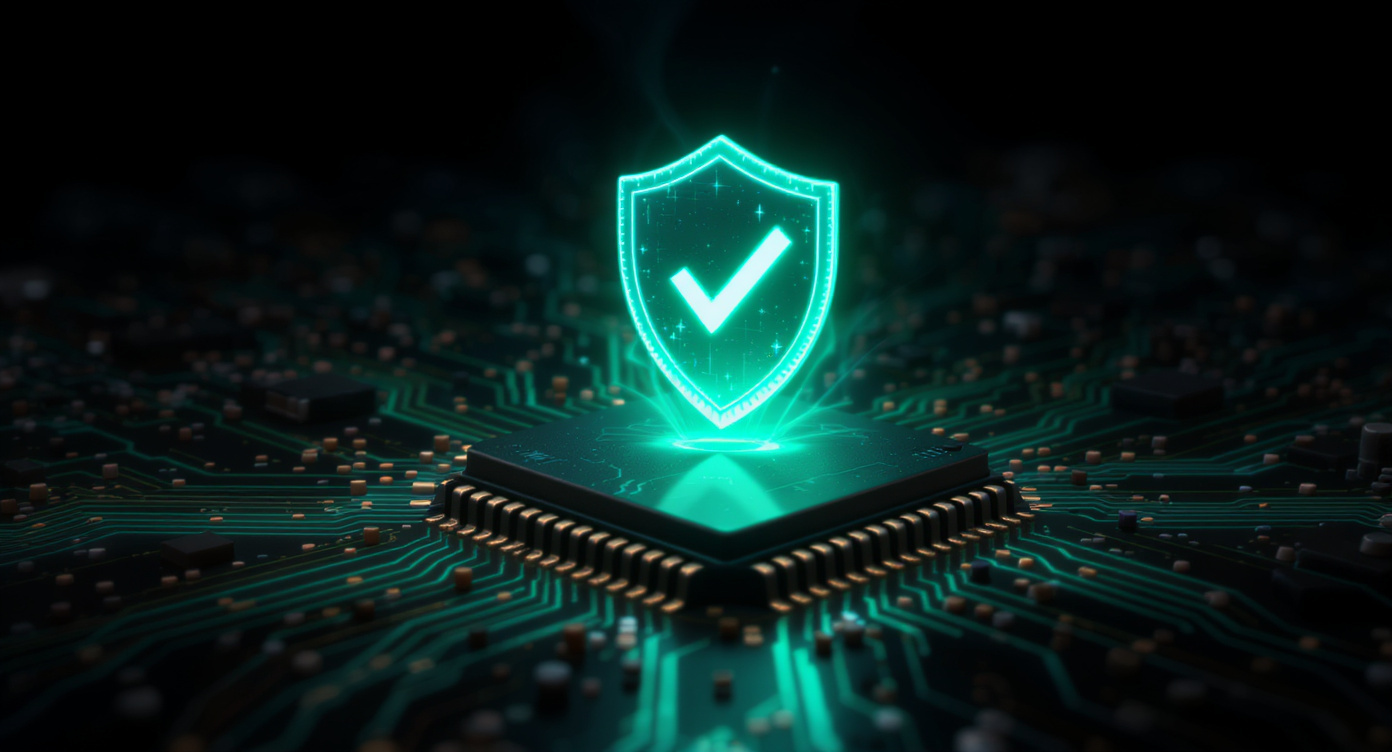 Holografisches Schutzschild über einer Platine: Compliance im Griff